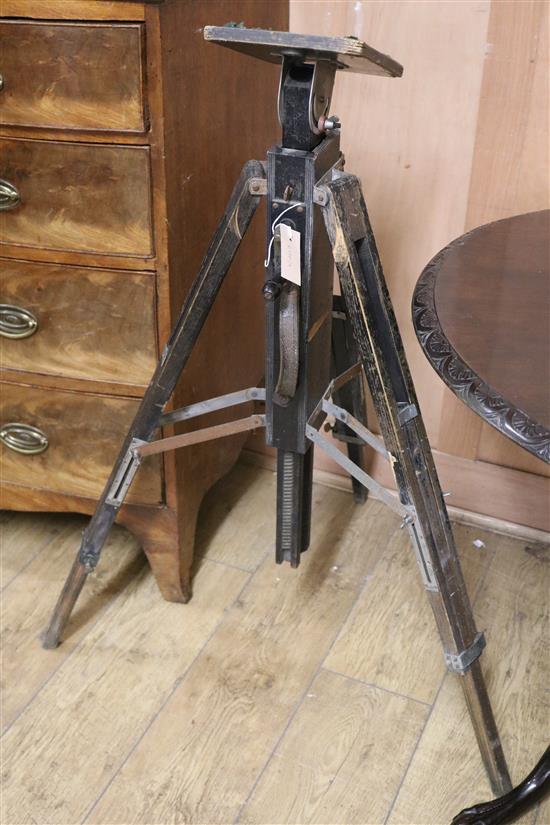 A 1910 camera stand W.78cm (At base)